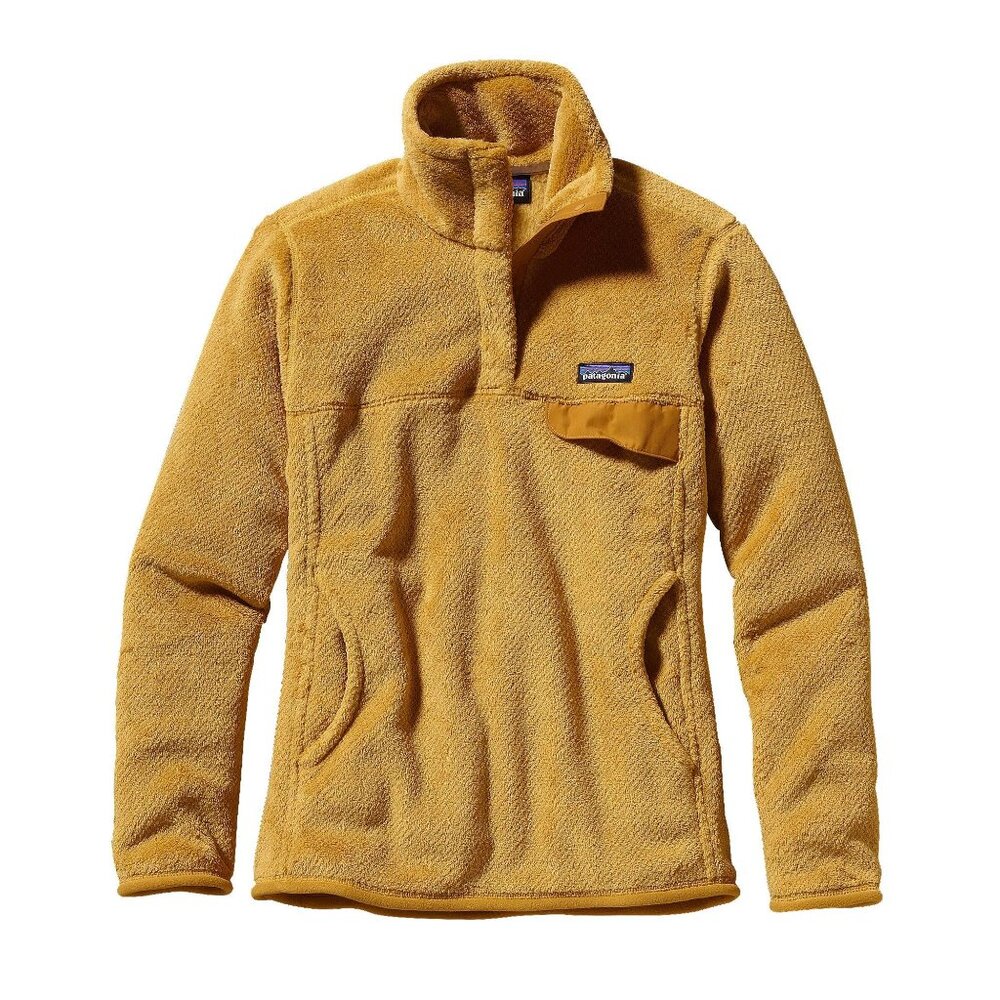 PATAGONIA RETOOL SNAP T WOMEN'S RARE MUSTARD YELLOW GOLD  PULLOVER FLEECE SMALL - Picture 2 of 11